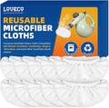LOVECO 10 Pack Universal Microfiber Cloths for Handheld Steam Cleaner - Compatible with Bissell Steam Shot, Comforday, PurSteam, etc - Reusable Washable Microfiber Rags