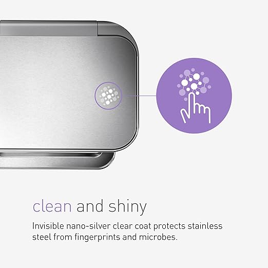 simplehuman 45 Liter / 12 Gallon Liter Rectangular Hands-Free Kitchen Step Trash Can with Soft-Close Lid, Brushed Stainless Steel with Plastic Lid