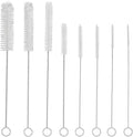8 Pack Straw Brush Cleaner with Different Diameters (3mm-30mm) - 12" Long Nylon Brush for Water Bottles, Baby Bottles, Sippy Cups & Tumblers | Reusable Tube Cleaner for Straws and Narrow Pipes