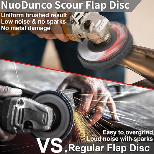 10Pcs 600 Grit Scour Flap Disc 4 1/2 Inch Angle Grinder Attachment Stainless Steel Aluminum Polishing Wheel Scouring Pad Wire Brush Sanding Disc