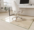 Koonmi Tempered Glass Chair Mat 30"x48" - Premium Office Chair Mat for Hardwood Floors & Low-Pile Carpet with 4 Non-Slip Pads - Thick Scratch-Resistant Surface