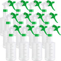 Eccliy 12 Pcs 16 Oz Plastic Spray Bottle, Adjustable Empty Reusable Sprayer for Cleaning, Planting, Water, Bathroom and Kitchen, BBQ, Commercial and Residential (Green,Measurement)