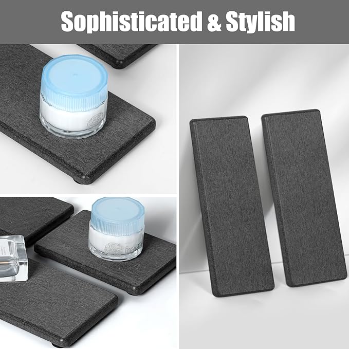 3PCS Stone Drying Tray, Water Absorbing Stone Tray for Sink, Stones Soap Trays, Fast Dry Diatomite Stones Mat,Used for Hand Soaps,Sponge,Toothbrush Holder in Bathroom Counter and Kitchen Sinks