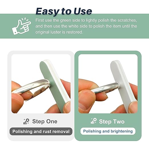CATIFLIN 20pcs Scratch Removal Silver Polish Sticks, Double-Sided Sanding Sticks, Polishing Sticks for Gold, Rose Gold, Copper, Brass, Alloy and Other Jewelry, Watches, Cell Phones (3.54", 9cm)