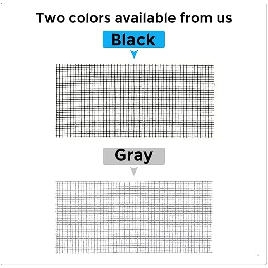 Black Window Screen Repair Tape, 4 in X 15 FT (180IN) Screen Repair Kit for Windows or Doors, Strong Adhesive Fiberglass Mesh Patch Tape
