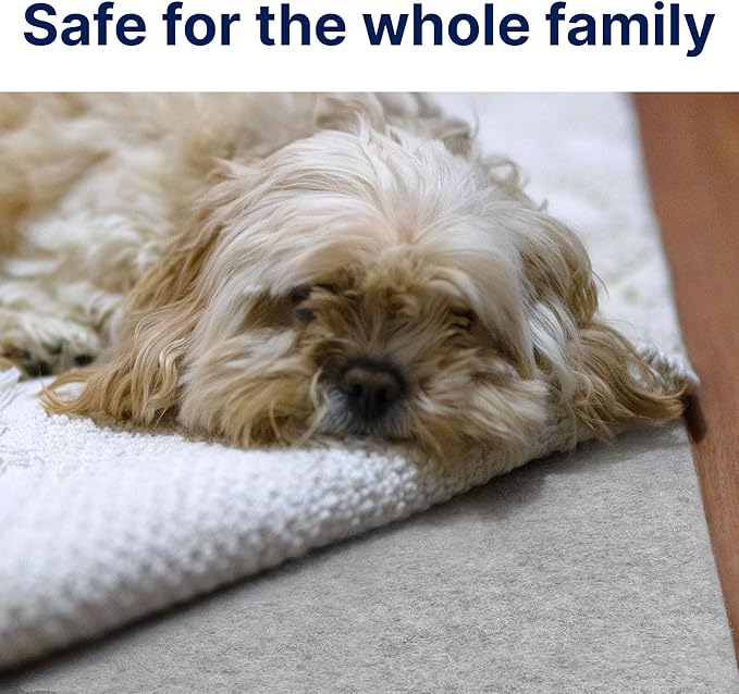 RUGPADUSA - Eco-Plush - 8'x12' - 1/2" Thick - 100% Felt - Luxurious Cushioned Rug Pad - Available in 3 Thicknesses, Many Custom Sizes