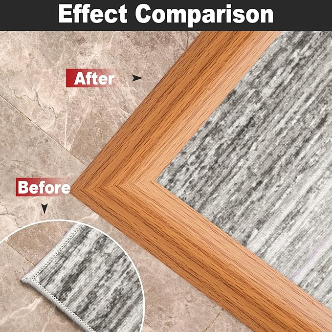 20Ft Carpet Floor Transition Strip, Self Adhesive Floor Edging Trim Strip, PVC Threshold Cover for Doorway, Floor Divider Strip Suitable for Threshold Height Less Than 5 mm - Light Brown Coffee
