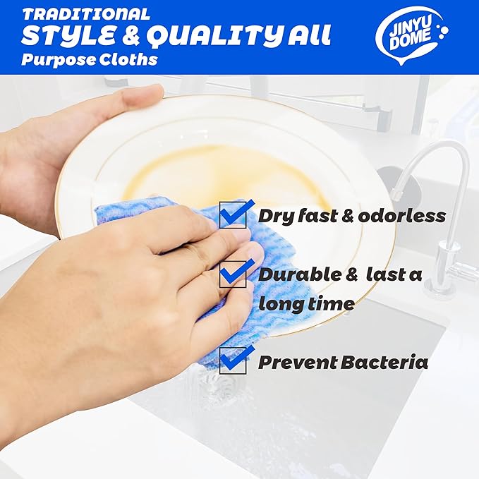 Handi Wipes Reusable Cloths, Blue Disposable Kitchen Cleaning Towel Roll, Heavy Duty J Cloth,50 Count
