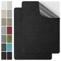 J.CARP 2Pcs Linen Repair Patches, Large Self-Adhesive Fabric Patch for Sofas, Couch, Furniture, Car Seats (8 * 11 inches-2PCS Floral Black)
