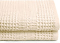 GILDEN TREE Waffle Towels for Bathroom, 100% Cotton Quick Dry Towel, Waffle Bath Towels Large, Absorbent Lightweight Travel Towel, Bath Towels Set of 2, Classic Style (Cream)