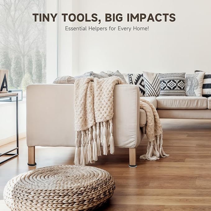 CO-Z 24pcs Felt Furniture Sliders for Hardwood Floors, 2 1/2 in Reusable Furniture Pads, Heavy Furniture Movers Sliders for Hard Surfaces, Thick Moving Pads Floor Protectors for Vinyl Tile Floors