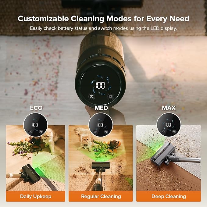 roborock H60 Hub Pro Cordless Stick Vacuum Cleaner with Auto-Empty Dock, 170AW Suction for Carpets and Hard Floors, Vacuum Cleaner with 80-Min Runtime, Anti-Tangle Brush, 140° Green LED Dust Detection