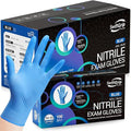 Nitrile Disposable Exam Gloves, Blue, Medical, Cleaning, Food-Safe, Powder Free, Non-Sterile, 1000-ct Case (Small)