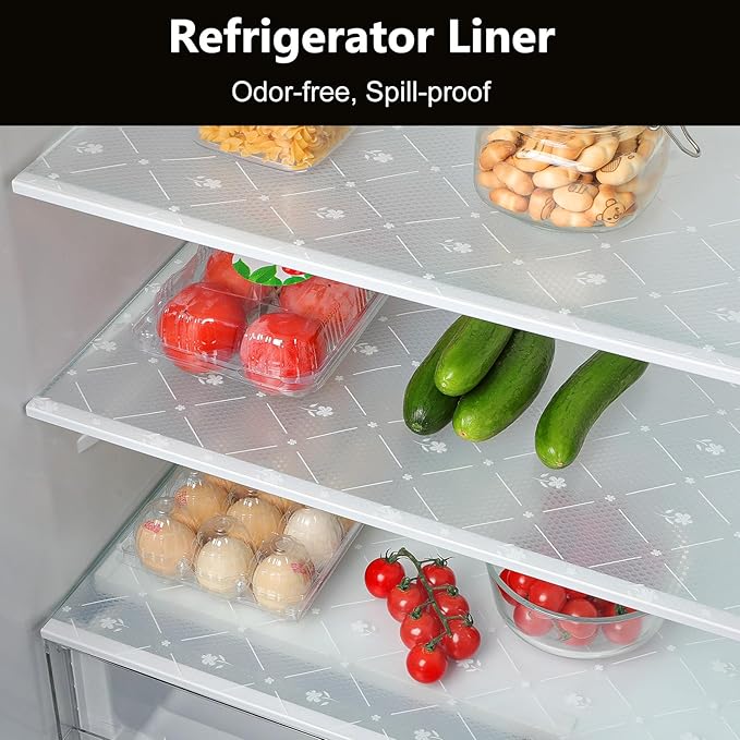 INNOLITES Shelf Liners for Kitchen Cabinets, Non Adhesive Drawer Cabinet Liner, Waterproof Oil-Proof Non-Slip Shelf Liner for Kitchen Pantry Refrigerator 11.8" x 360"