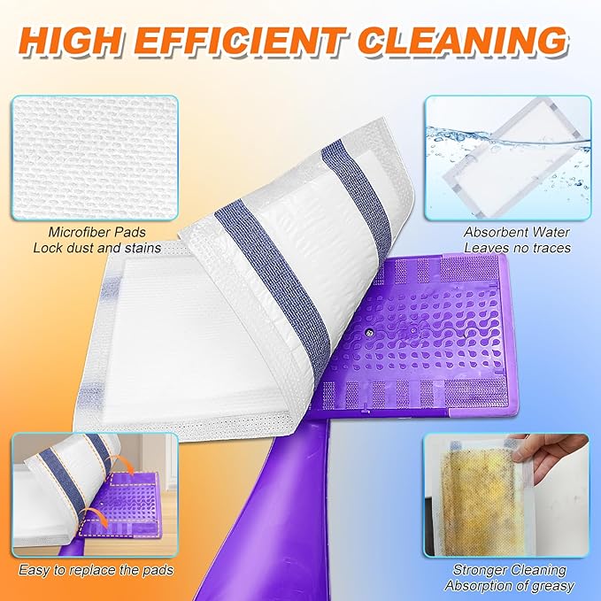 Mopping Pad Refill Compatible with Swiffer Wet Jet Mop Disposable Wet Jet Mopping Pads for All Purpose Multi-Surface Hardwood Floor Cleaning Thickness & Absorbent, 24 Count