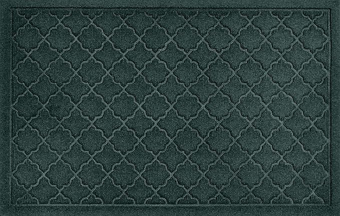 WaterHog Heavy Duty Doorway Mat, 2' x 3', Made in USA, Durable & Skid-Resistant Entryway Mat, Water-Trapping, Indoor/Outdoor Decorative Floor Covering, Cordova Collection, Evergreen