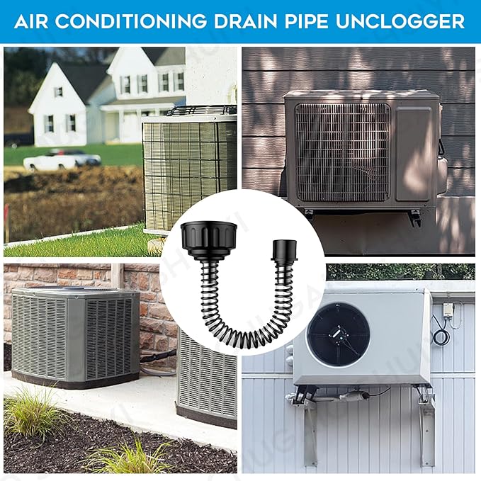AC Drain Line Cleaner；AC Drain Line Cleaner Adapter Evacuates & Unclog AC Drain Line - HVAC to PVC AC Drain Line Cleaner Tool - Universal Fit AC Drain Line Unclogger - AC Drain Line Cleaning Tool