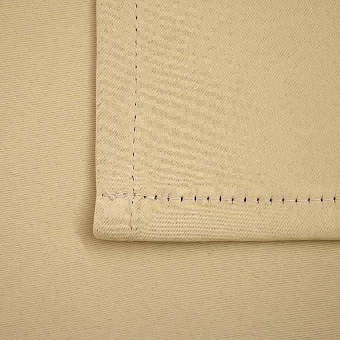 Pickluc Cafe Half Window Curtain - 36 Inch Rod Pocket Kitchen Curtain, Blackout for Small Window, 2 Panels, 30" Wide x 36" Length, Ivory