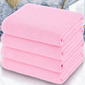 VOOVA & MOVAS Pink Bath Towels Set of 4, Large 30" x 56" - 100% Cotton | Quick Dry | Light Weight | Thick | Soft | Absorbent, Decorative Bath Towels, Towel Gift Set, Baby Pink