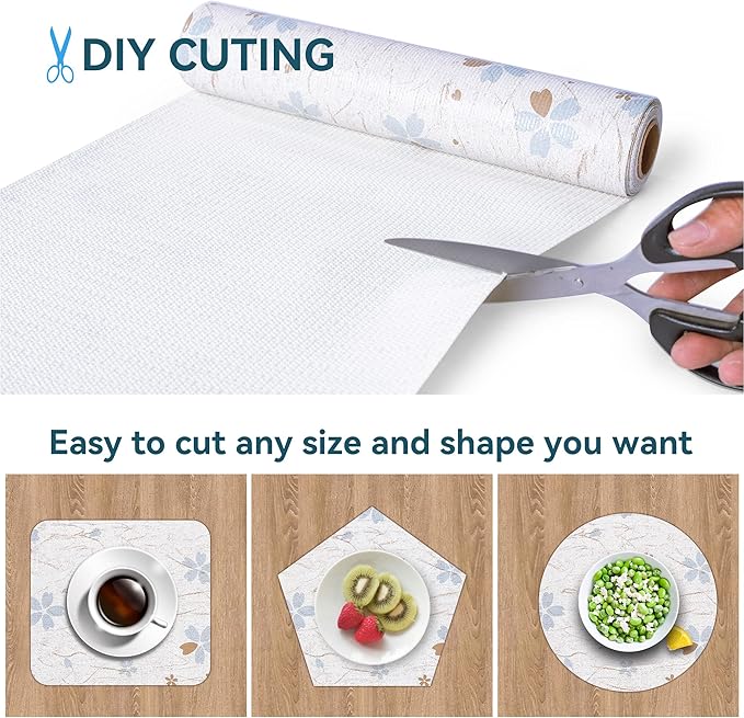 Shelf Liner Non Adhesive, 12 Inch x 10 Feet Cabinet Liners for Pantry Drawer Vanity, Drawer Liners Strong Grip Non Slip Waterproof, Shelf Liners for Kitchen Cabinets