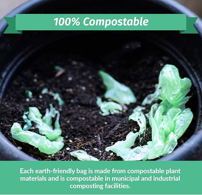 Reli. Compostable 33 Gallon Trash Bags | 80 Count Bulk | ASTM D6400 | Green | Eco-Friendly | For Compost