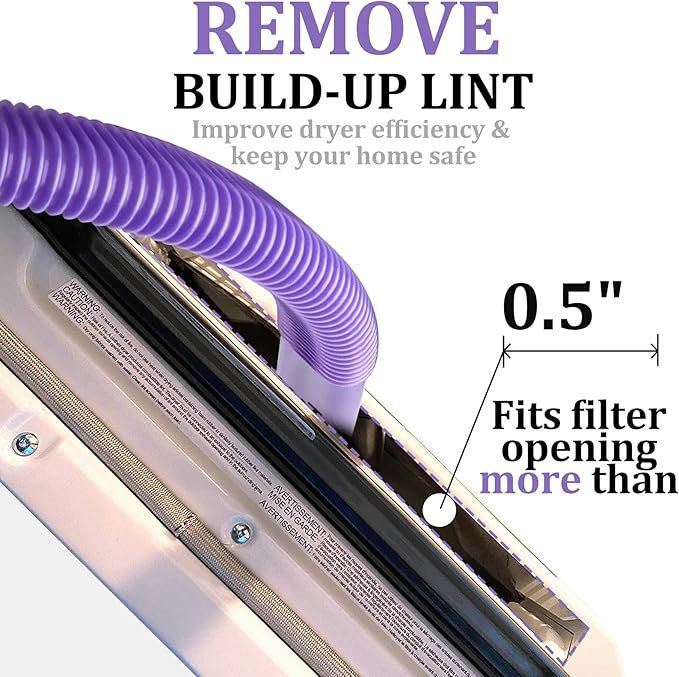 Dryer Vent Lint Vacuum Attachments Hose for Dyson Gen5 V15 V15s V12 V11 V10 V9 V8 V7 Detect Absolute Cyclone Outsize Slim Nozzle Crevice Flexible Lint Removal Tool Dryer Vent Cleaner Kit