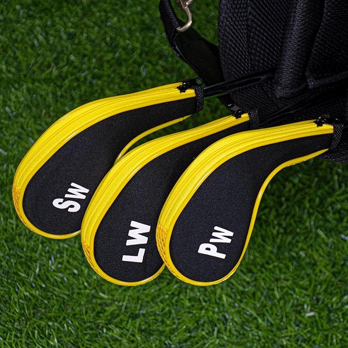 Golf 12pcs Thick Synthetic Golf Iron Head Covers Set Headcover Fit All Brands Callaway Ping Taylormade Cobra Etc. Also Custom Name