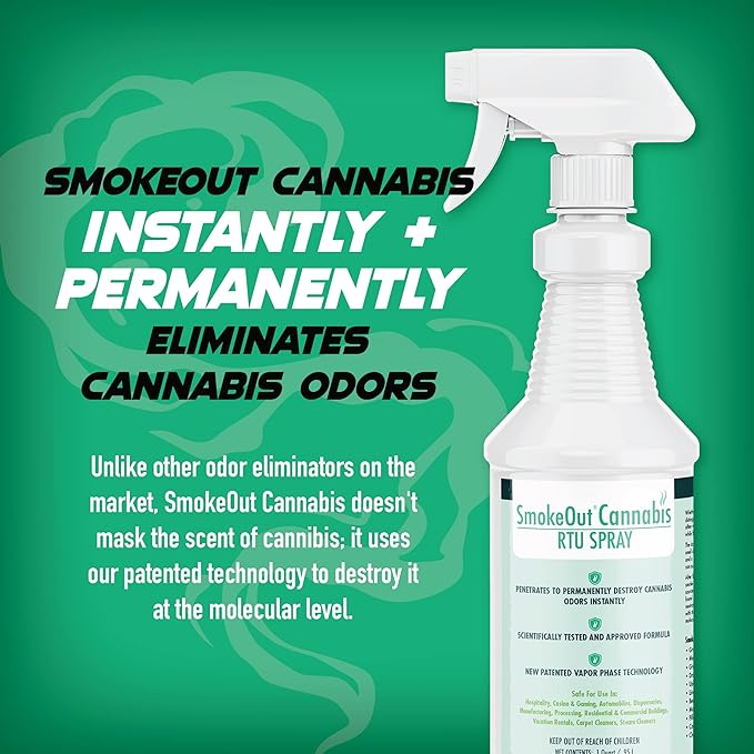 SmokeOut - Commercial Strength Odor Eliminator - Neutralizer, Deodorizer, Odor Remover (32 ounce)