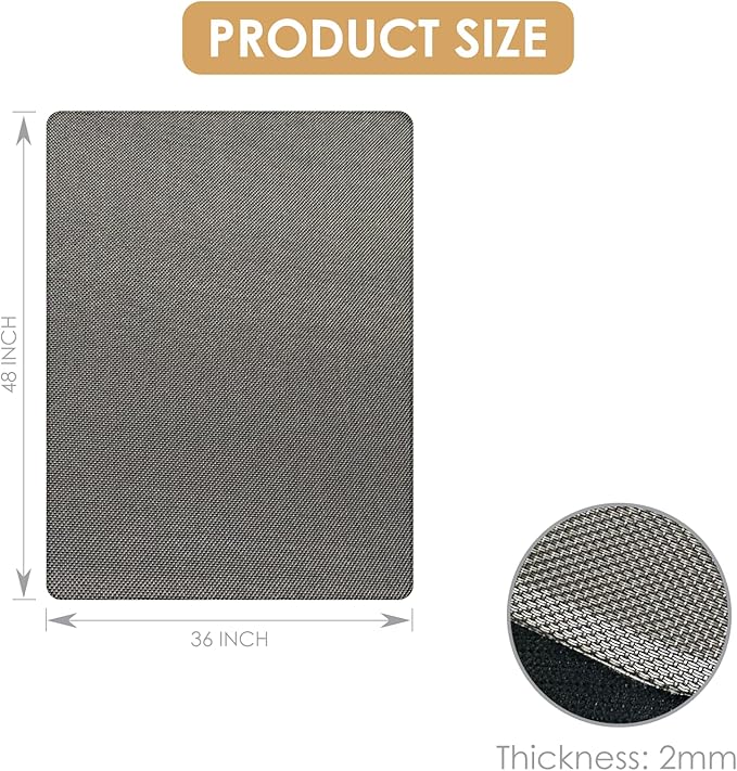 Kuyal Office Chair Mat for Hardwood Floor, 36" x 48" Heavy Duty Desk Chair Mat for Office & Home, Anti Slip, Non-Curve Computer Chair Protector Mat, Light Brown