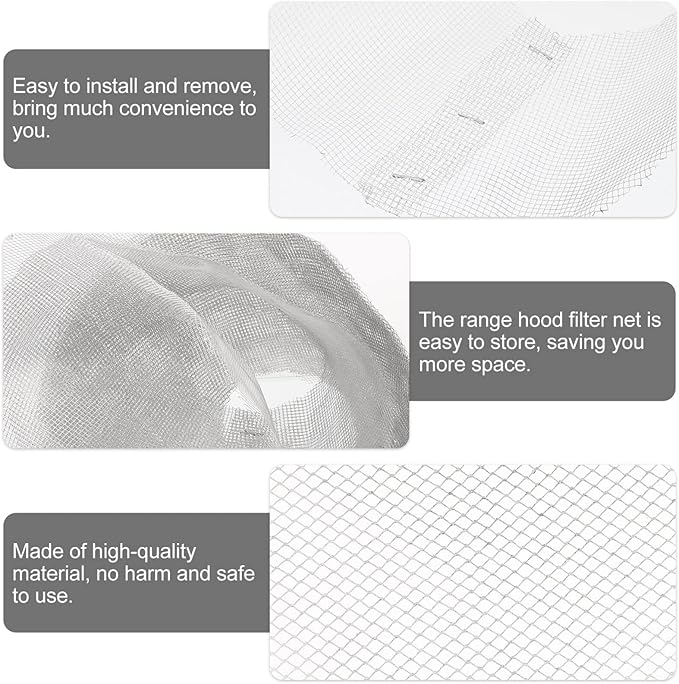 Gatuida Range Hood Filter Net 10-Pack 9 Inch Round Vent Grease Filter Replacement Mesh for Kitchen Cooker Fan