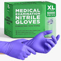 SafeWay Nitrile Disposable Gloves — Multi-Purpose Powder-Free, Non-Latex, Medical Use, and Textured Fingertips for Food Prep, Cleaning, Tattoo, Nursing, Lab, Examination, & More — (6000 pcs, X-Large)