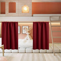 RYB HOME Small Curtains for Kitchen Window - Blackout Privacy Portable Curtain Set for Bedroom Office Bathroom Basement Garage Storage Enclosure RV Bunk, W 34 x L 30, Burgundy Red, 2 Pcs