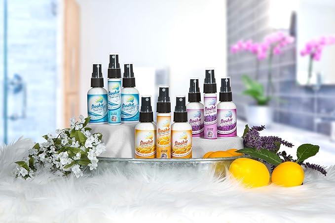 Flushie Pre-Toilet Spray 16 oz Lavender Rain Scent Bathroom Spray 16-Ounce Pump Spray Bottle Refill