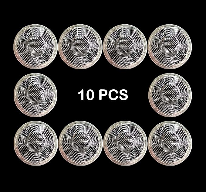 10PCS Mesh Sink Drain Strainer Bathroom, 2.75" Stainless Steel Slop Basket Filter Trap Hair Catcher, Tub Drain Screen Filter Cover Mesh Bathroom Bathtub RV Laundry Lavatory Balcony Utility