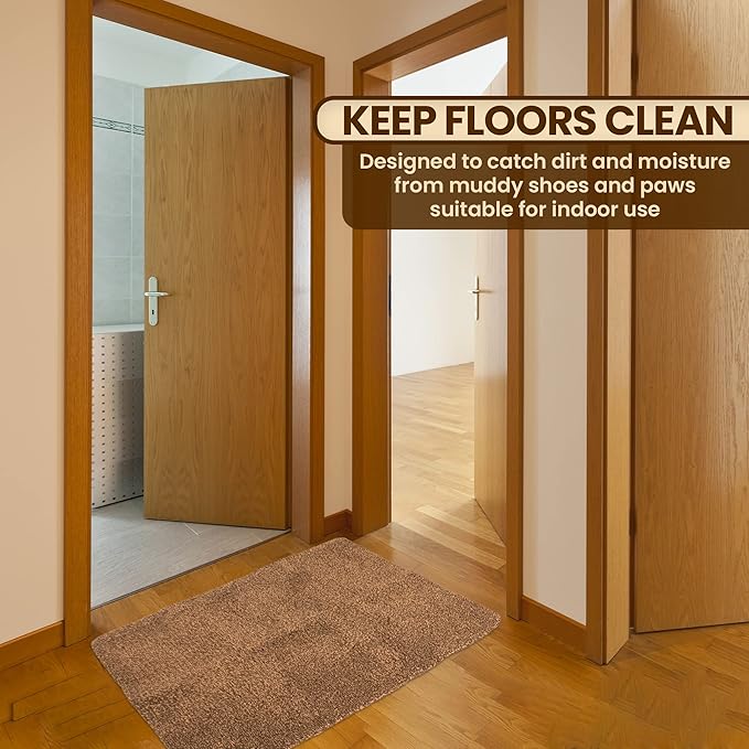 Premium Microfiber Indoor Door Mat – 36"x72" Washable Entry Mat, Non-Slip, Waterproof Backing, Super Absorbent, Low Profile Entryway Doormat for Indoor Entrance