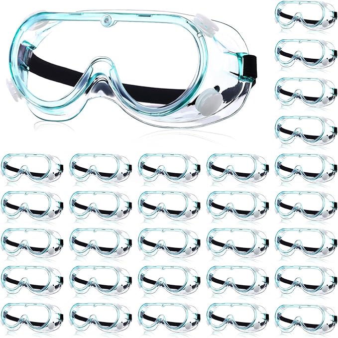 Yunsailing Protective Safety Goggles Lab Over Glasses Clear Anti Fog Eye Protection Goggles for Men Women