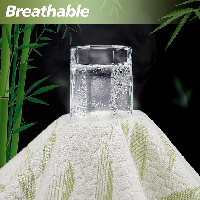 Twin Mattress Protector Waterproof Mattress Pad Washable Bamboo Rayon Mattress Cover Breathable Noiseless Bed Protector 5" - 21'' Elastic Fitted Deep Pocket