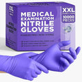 SafeWay Nitrile Disposable Gloves — Multi-Purpose Powder-Free, Non-Latex, Medical Use, and Textured Fingertips for Food Prep, Cleaning, Tattoo, Nursing, Lab, Examination, & More — (10000pcs, 2XLarge)