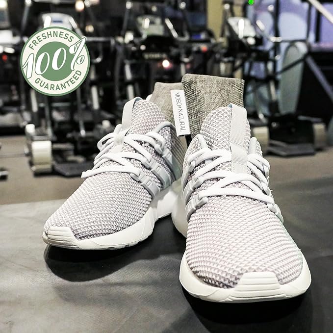 Moso Natural Shoe Deodorizer Inserts, Charcoal Odor Absorber for Shoes, Gym Bag & Boot Deodorizer, Long-Lasting Shoe Odor Elimination, Unscented Air Purifying Bags (Two Per Pack. 4 Total)