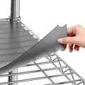 Shelf Liners for Wire Shelf System: Set of 5 in Graphite: 13.4 x 23.2 inch: Plastic Wire Shelving Shelf Mats