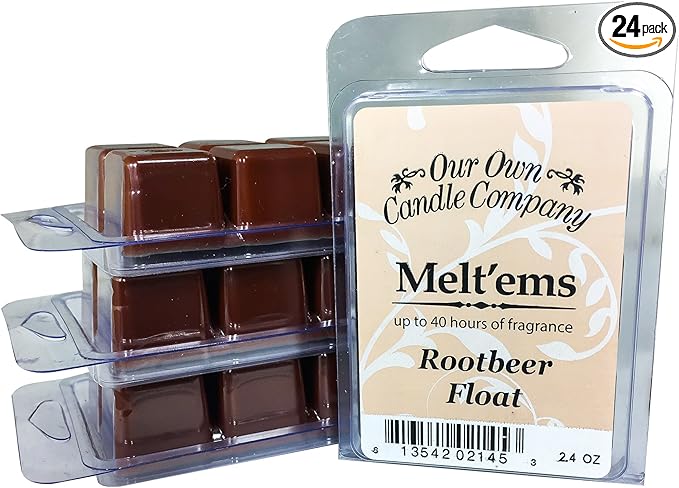Our Own Candle Company Premium Wax Melt, Root Beer Float, 6 Cubes, 2.4 oz (4 Pack)