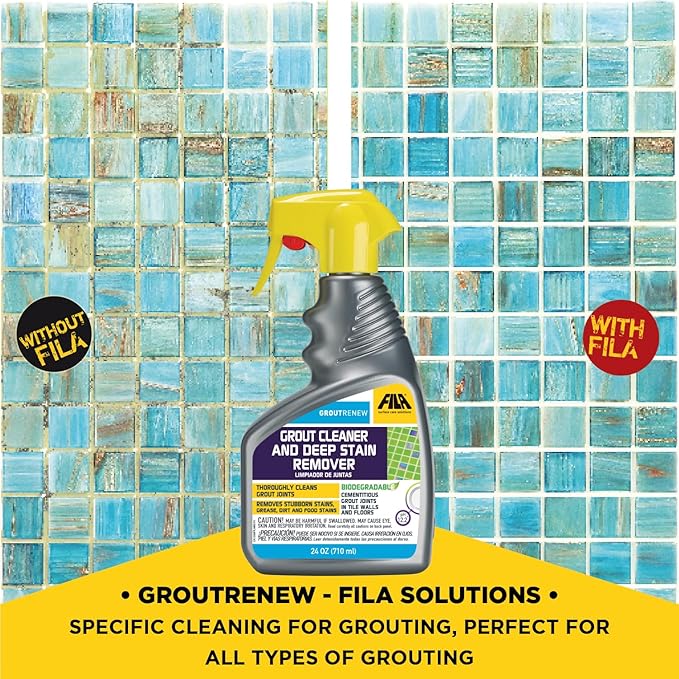 FILA Filagrout Net 24 OZ, Grout Cleaner for Tile Floors, Ceramic Tile and Porcelain Tile, Non-acid and Biodegradable