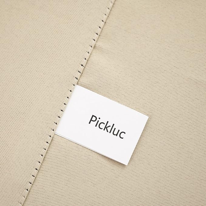 Pickluc Cafe Curtain (Half Window Curtain) 24 Inches Length, Rod Pocket Kitchen Curtain, Short Blackout Curtain for Small Window, 30" Wide and 24" Long, 2 Panels, Ivory