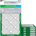 Filterbuy 15x30x1 Air Filter MERV 8 (MPR 700) Dust Defense Replacement (6-Pack), Electrostatic Pleated HVAC AC Furnace Filters, Made in USA (Actual Size: 14.50 x 29.50 x 0.75)
