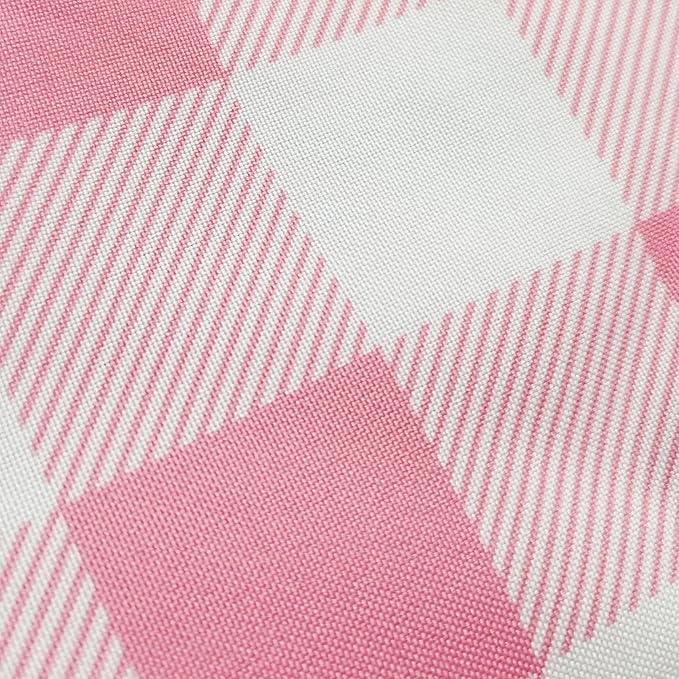 Waterproof Plaid Tablecloth Fabric - Round 50 Inch Classic Gingham Checker Table Cloth for Indoor/Outdoor Use - Buffalo Table Cover for Picnics, BBQs, and Parties