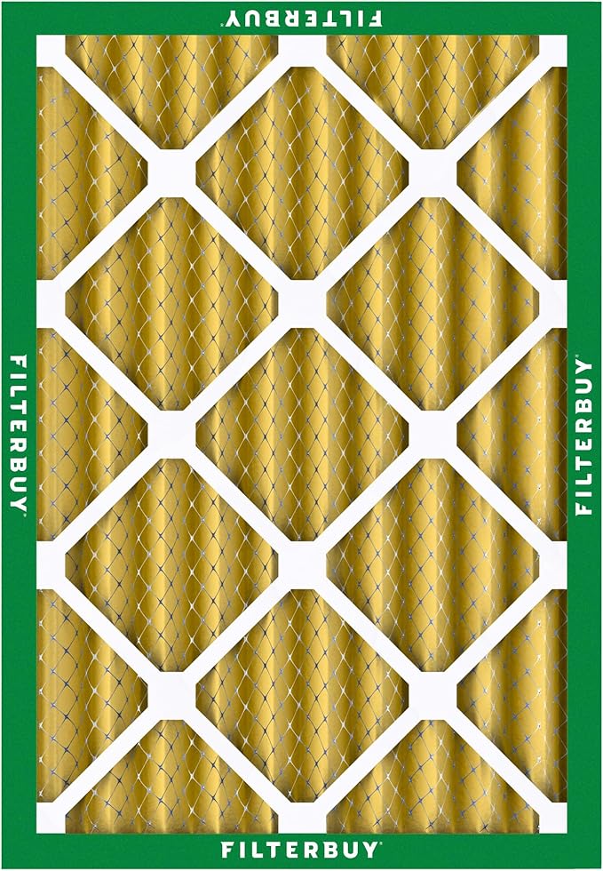 Filterbuy 20x25x4 Air Filter MERV 11 (MPR 1200) Allergen Defense Replacement (4-Pack), Electrostatic Pleated HVAC AC Furnace Filters, Made in USA (Actual Size: 19.50 x 24.50 x 3.63)