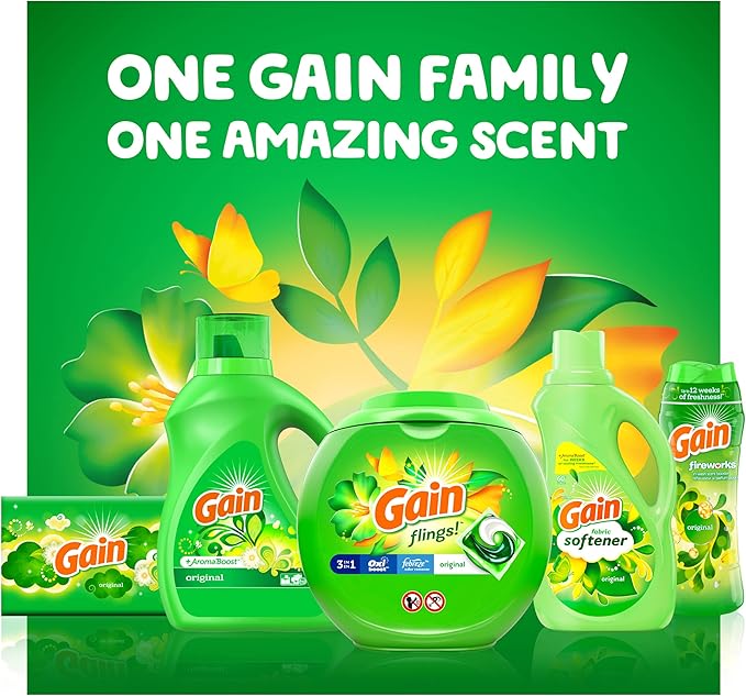 Gain Fireworks In-Wash Scent Booster Beads, Original, 12.2 oz (Pack of 3)