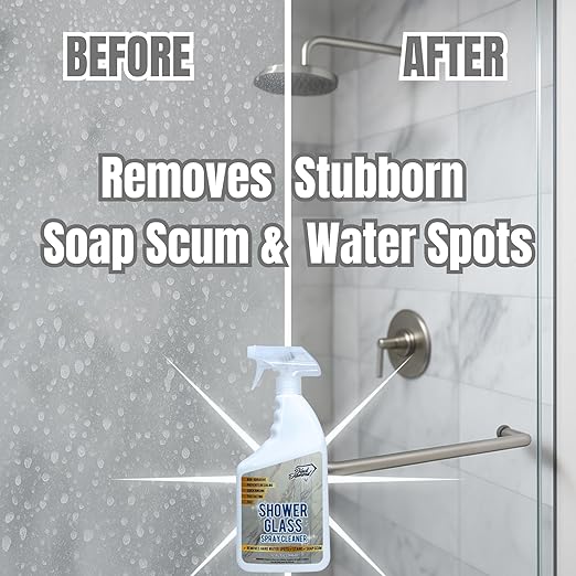 Black Diamond Stoneworks Shower Care Essentials –Natural Stone Shower Sealer, Glass Cleaner Spray & Soap Scum Remover – Professional Protection & Easy Cleaning for Bathrooms (3 Pack)