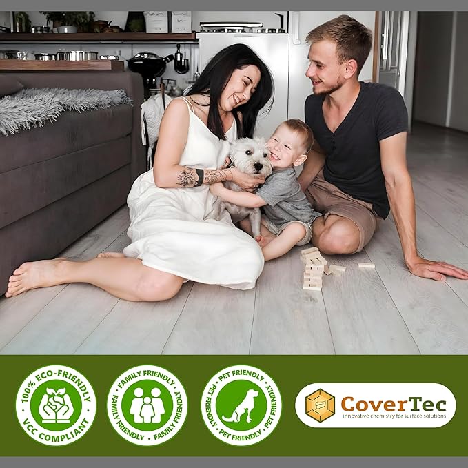 CoverTec GlazeGuard Matte Ceramic And Porcelain Tile And Grout Sealer, Flat Finish (2 Part A+B=36oz Kit)