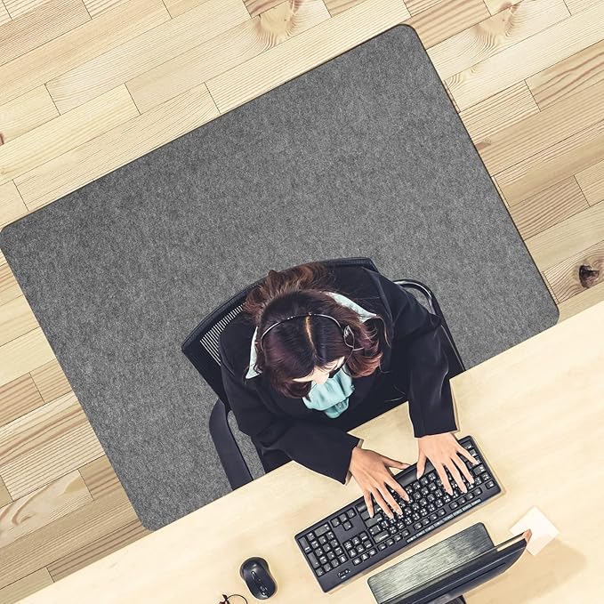 Placoot Desk Chair Mat for Hardwood Floor & Tile 55"x35" Office Chair Mat for Rolling Chairs Large Anti-Slip-Recyclable Material Computer Chair Mat Rug for Office/Home